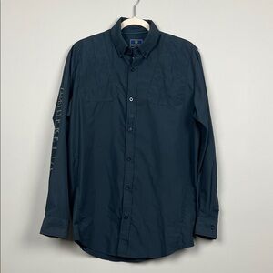 Beretta Long Sleeve Button Front Hunting Shooting Shirt Navy SZ M‎